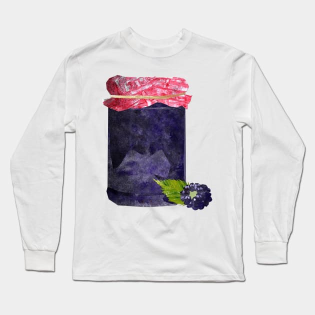 Jam jar & blackbberry Long Sleeve T-Shirt by Babban Gaelg